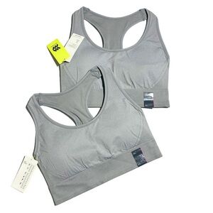 2 pair All In Motion Medium Support Seamless Racerback Sports Bra